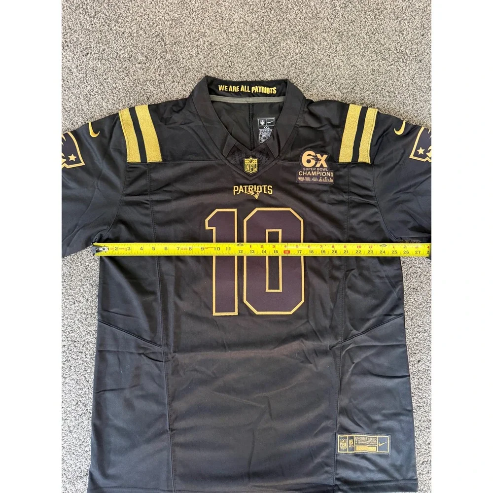 Nike Drake Maye New England Patriots Jersey Black Gold NFL XXL‎ New